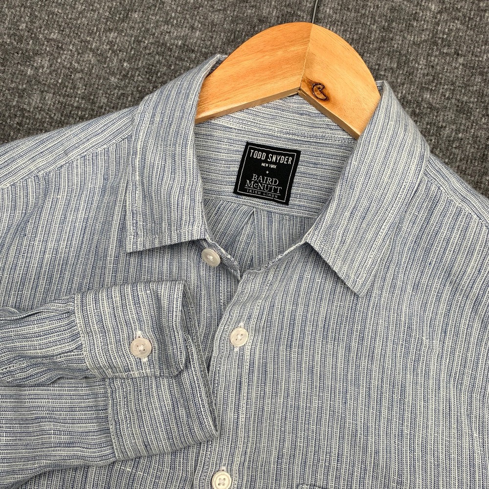 Todd Snyder Linen Shirt Men Medium Baird Mcnutt Button Up Irish